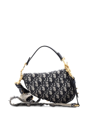Christian Dior Pre-Owned Saddle Handbag Oblique Canvas Mini shoulder bag - Blue