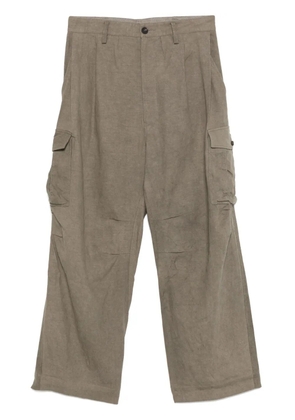 Ziggy Chen pleat-detail trousers - Grey