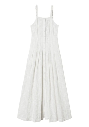 TWINSET embroidered muslin maxi dress - Neutrals
