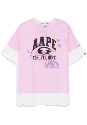 AAPE BY *A BATHING APE® graphic-print T-shirt - Pink