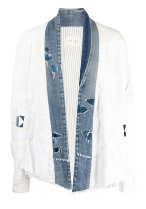 Greg Lauren open-front distressed jacket - White