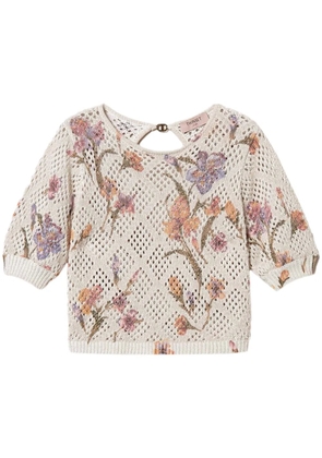 TWINSET floral-print sweater - White