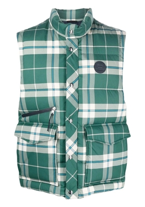 Woolrich check-pattern quilted gilet - Green
