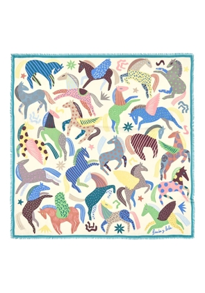Bimba y Lola horse-print scarf - Neutrals