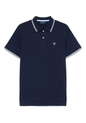 Gant logo-appliqué polo shirt - Blue