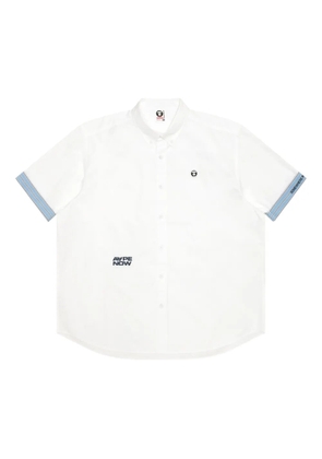 AAPE BY *A BATHING APE® logo-appliqué shirt - White
