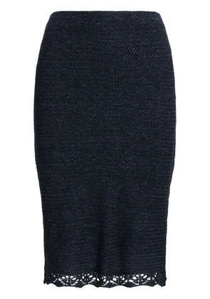 Ralph Lauren Collection ruffle-trim pencil skirt - Blue