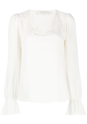 JANE Robbie V-neck blouse - White
