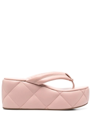 Le Silla Square quilted platform sandals - Pink