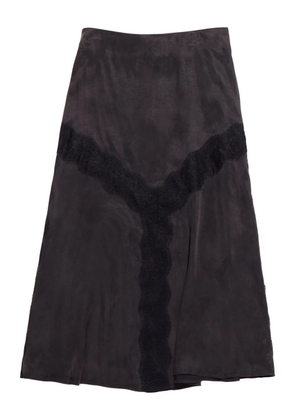 Bimba y Lola lace-detailing midi skirt - Black
