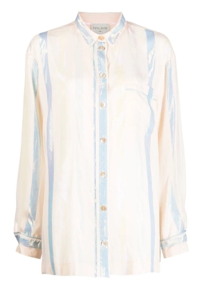 Forte Forte satin-finish striped shirt - Neutrals