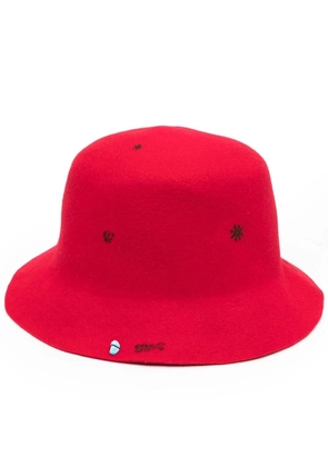 Super Duper Hats Freya narrow bucket bag - Red