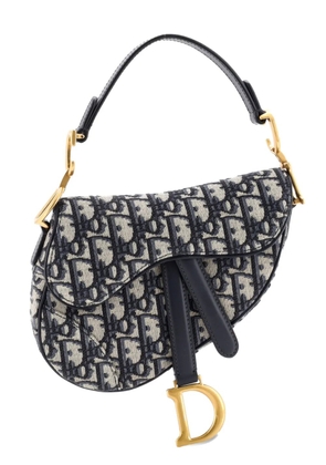 Christian Dior Pre-Owned Saddle Handbag Oblique Canvas Mini shoulder bag - Blue