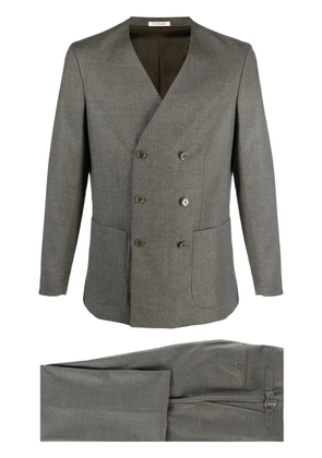 FURSAC double-breasted virgin wool suit - Green