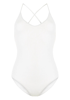 Duskii Margot ribbed swimsuit - White