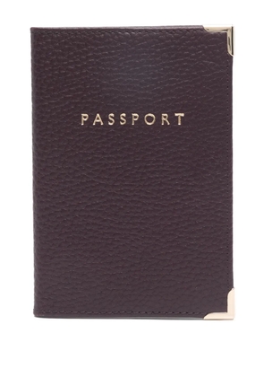 Aspinal Of London Pebble passport cover - Purple