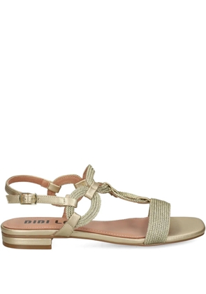 Bibi Lou leather flat sandals - Gold