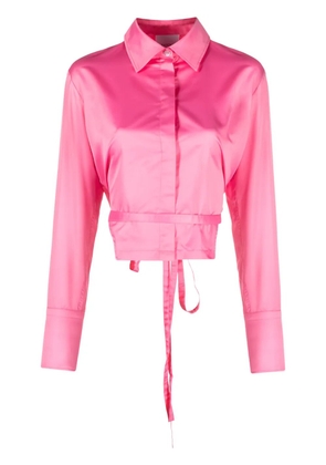 Patou cut-out cropped shirt - Pink