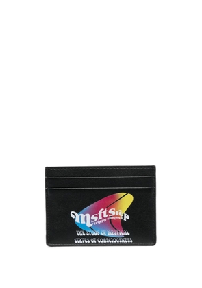 MSFTSrep logo-print faux-leather cardholder - Black
