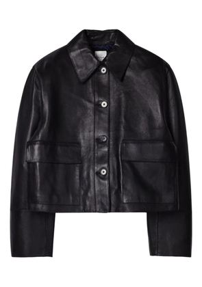 Paul Smith buttoned leather jacket - Black