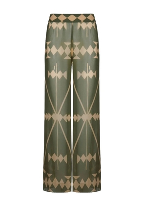 Johanna Ortiz geometric-print trousers - Green