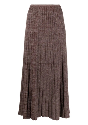 Tory Burch ribbed-knit midi skirt - Red