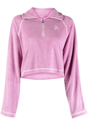 tout a coup logo-embroidered polo top - Purple