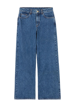 Claudie Pierlot logo-patch straight-leg jeans - Blue