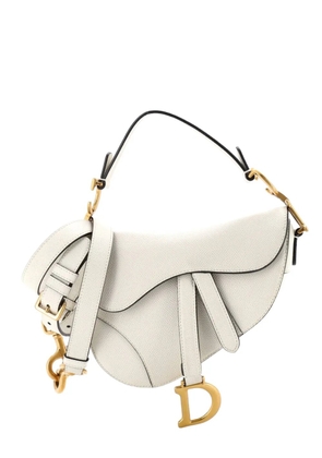 Christian Dior Pre-Owned Saddle Handbag with Strap Leather Mini shoulder bag - White