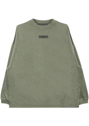 FEAR OF GOD ESSENTIALS logo-appliqué cotton sweatshirt - Green