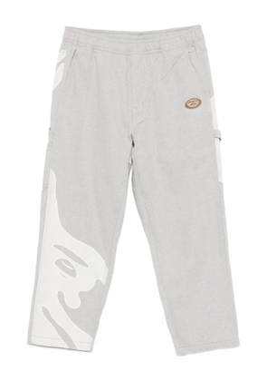 AAPE BY *A BATHING APE® logo-patch trousers - Grey
