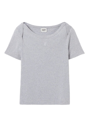 Claudie Pierlot boat-neck short-sleeve T-shirt - Grey