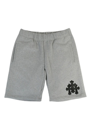 Chrome Hearts cross-patch track shorts - Grey