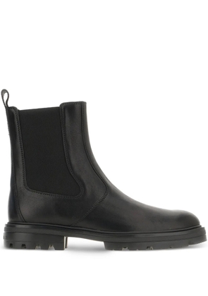 Hogan elastic-panel leather boots - Black
