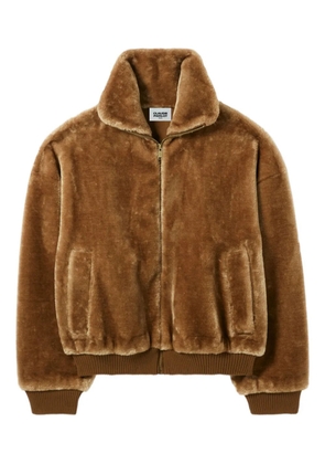 Claudie Pierlot faux-fur zip-up jacket - Brown