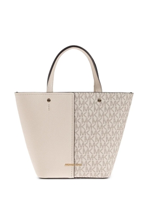 Michael Michael Kors medium Flora monogram panelled tote bag - Neutrals