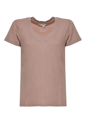 L'Agence scoop-neck t-shirt - Pink