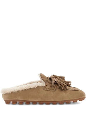 Hogan suede slippers - Neutrals