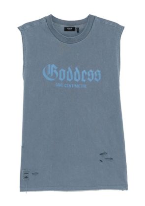 FIVE CM graphic-print vest - Blue