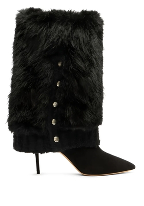 Casadei 80mm leather heeled boots - Black