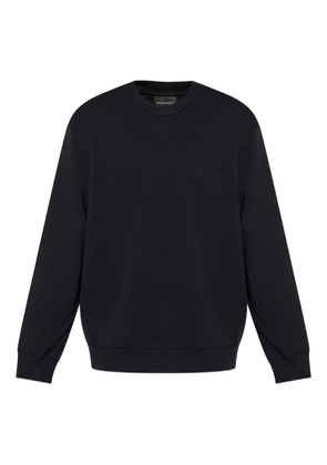 Emporio Armani embroidered logo sweatshirt - Black