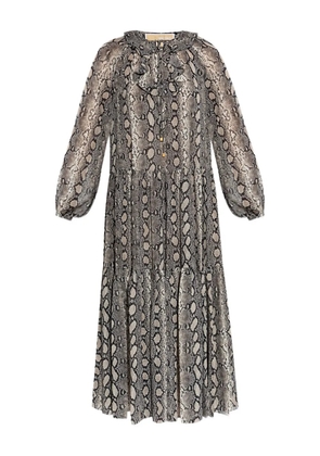 Michael Michael Kors snakeskin-print midi dress - Grey