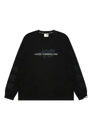 AAPE BY *A BATHING APE® logo-detail long-sleeve T-shirt - Black