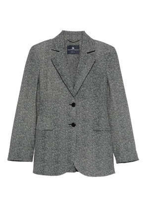 Ermanno Scervino herringbone two-button blazer - Black