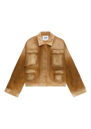 MSGM patch-pocket jacket - Brown