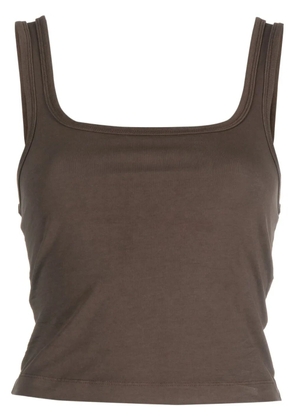 ENTIRE STUDIOS square-neck cropped top - Brown