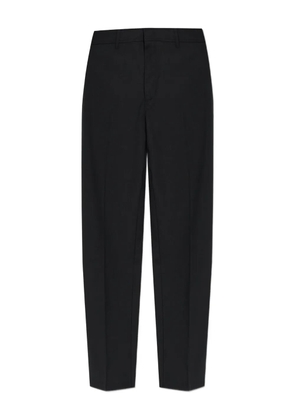 Emporio Armani virgin wool straight-leg trousers - Black