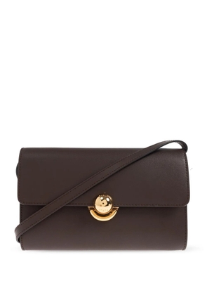 Furla circular-clasp leather tote bag - Brown