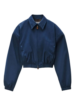 Alexander Wang cropped cinched harrington jacket - Blue