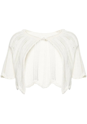 Forte Forte ribbed-knit cotton miniskirt - Neutrals